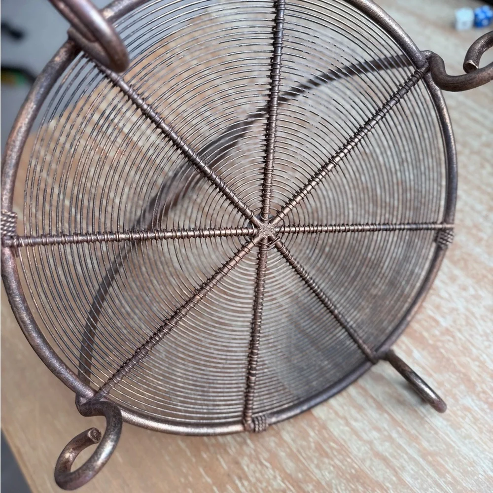 Pier 1 Imports Copper Wire Legged Tray Display Dessert Rustic